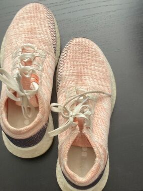 Light Pink Knit Athletic Sneakers. Adidas pure boost